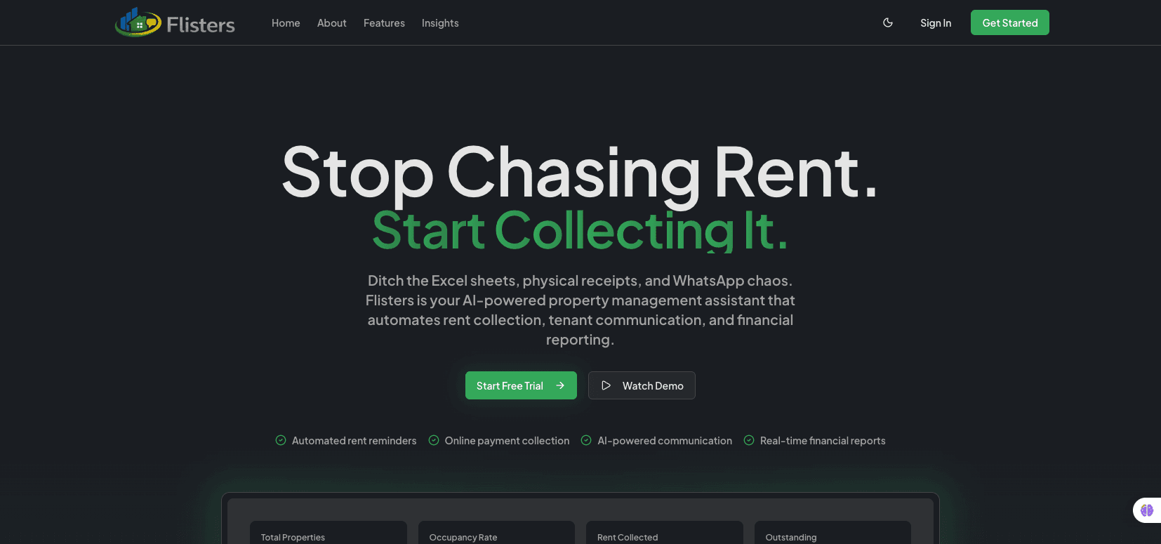 Flisters desktop view