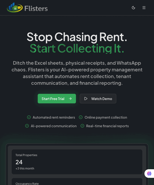 Flisters mobile view